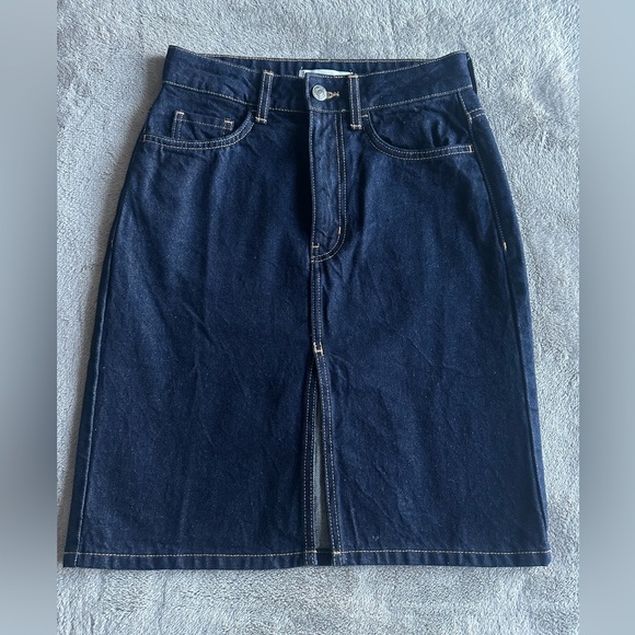 Mango Dark Blue Denim Pants - Picture 1 of 9